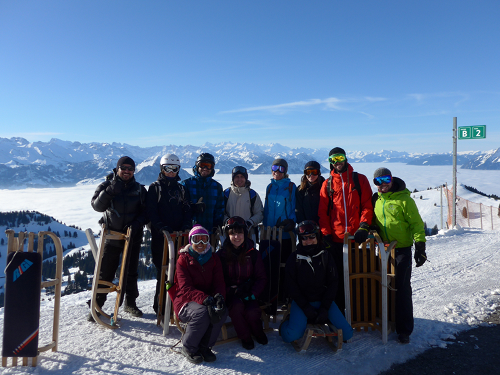 Enlarged view: Sledging Day at  Mount Rigi, February 2017